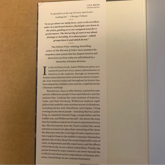 Non-Fiction Book - Caste by Isabel Wilkerson - Picture 3 of 4